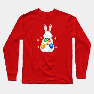 Easter design bunny funny eggs Long Sleeve T-Shirt